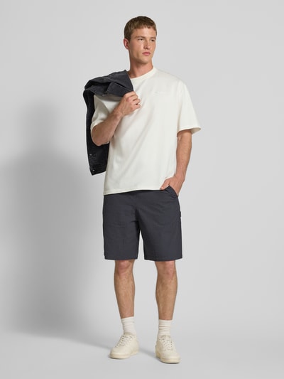 Carhartt Work In Progress Korte broek met structuurmotief, model 'Toland' Zwart - 1