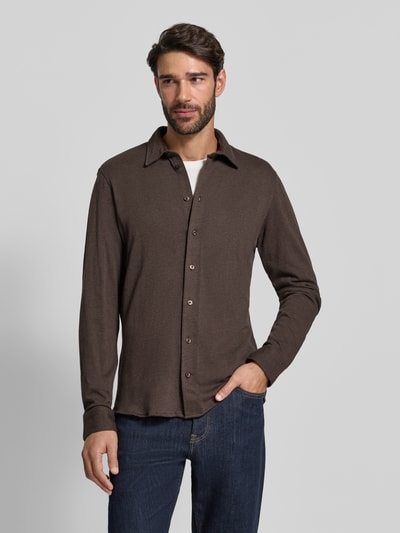Casual Friday Regular Fit Freizeithemd mit Kentkragen Modell 'ARKAN' Schoko Melange 4