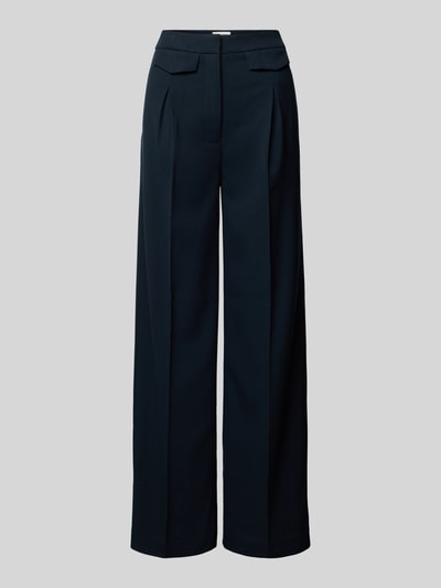 Copenhagen Muse Baggy fit stoffen broek met persplooien, model 'TAILOR' Marineblauw - 2