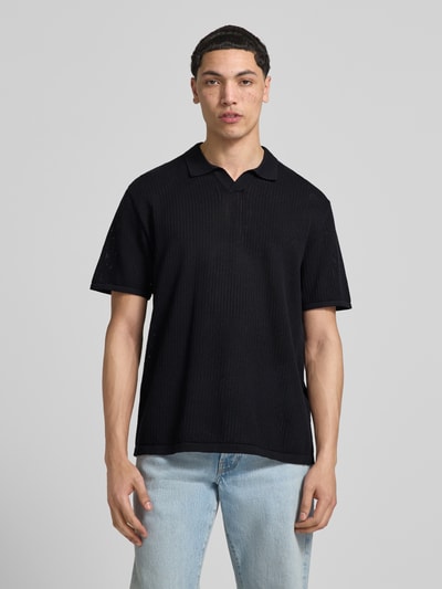 JACK & JONES Strickshirt mit Baumwoll-Anteil Modell 'JERRY' Black 4
