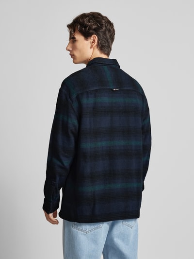 Tommy Jeans Regular fit overhemdjack met borstzak Petrol - 5