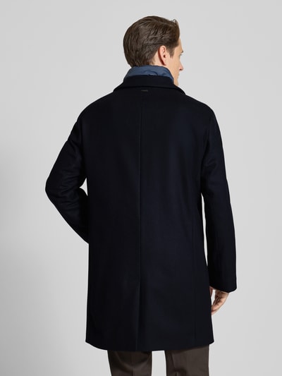 Roy Robson Lange jas van scheerwolmix in 2-in-1 look Marineblauw - 5