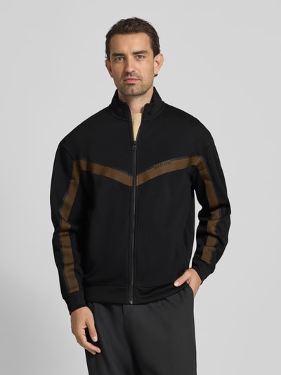 HUGO Regular Fit Sweatjacke aus Baumwoll-Mix Modell 'DINGMOOR' Black 4