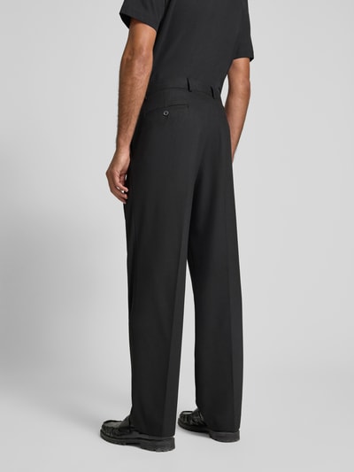 MCNEAL Regular fit pantalon met viscose en persplooien Zwart - 5