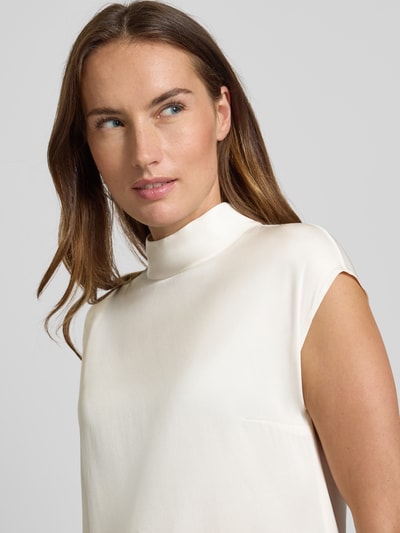 BOSS Regular Fit Blusentop aus Seiden-Mix Modell 'BIDRIZ' Offwhite 3