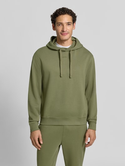 HUGO Relaxed Fit Hoodie aus reiner Baumwolle Modell 'Dapo' Oliv 4
