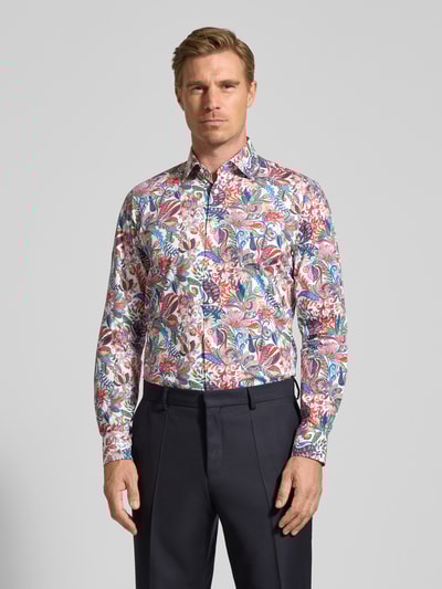 OLYMP Level Five Slim Fit Business-Hemd mit Kentkragen im Allover-Look Weiss 4