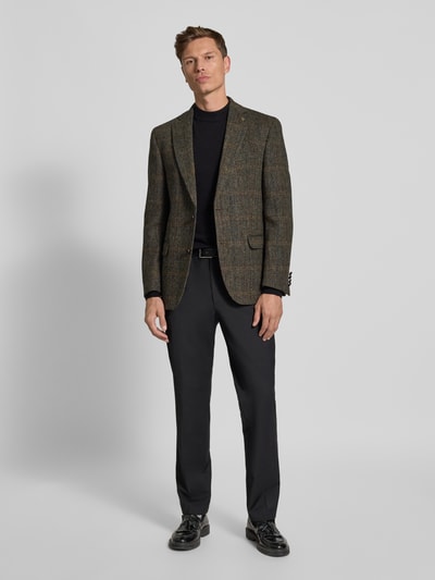Carl Gross Sakko Harris-Tweed aus Schurwolle Modell 'Theo' Dunkelgruen 1