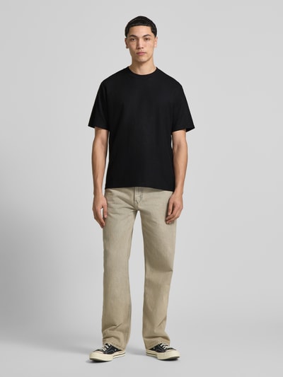 JACK & JONES T-Shirt mit Stehkragen Modell 'AUSTIN' BLACK 1
