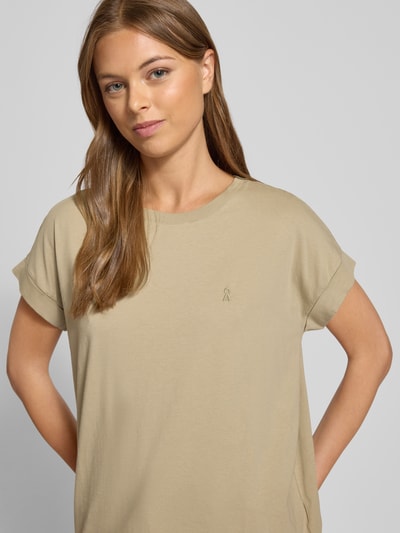 Armedangels Loose fit T-shirt van puur katoen, model 'IDAARA' Rietgroen - 3