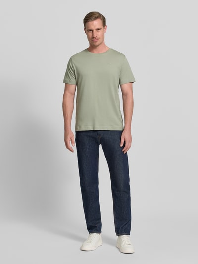 Tom Tailor męski t-shirt o kroju regular fit z czystej bawełny Oliwkowy 1