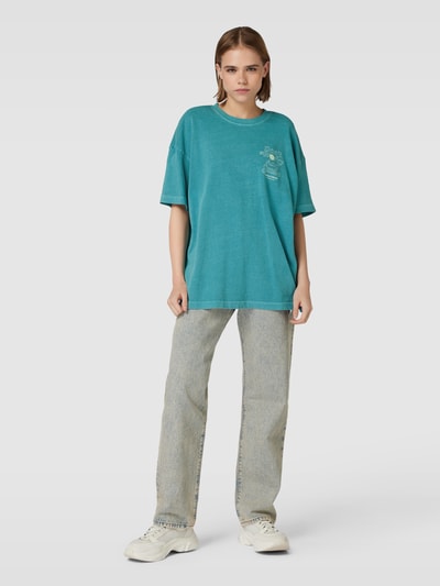 Tommy Jeans Oversized T-Shirt mit Statement-Print Petrol 1