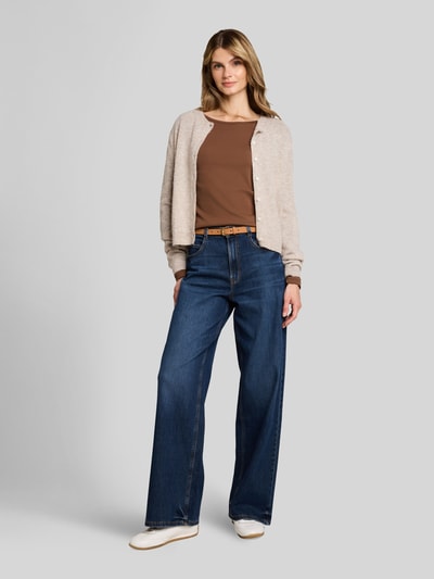 Tom Tailor Langarmshirt mit U-Boot-Ausschnitt Camel 1