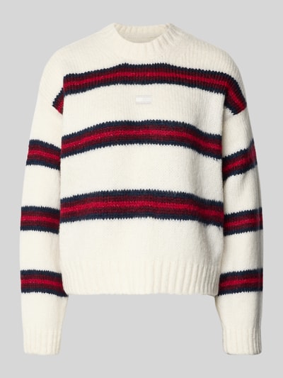 Tommy Jeans Regular Fit Strickpullover mit Alpaka-Anteil Ecru 2