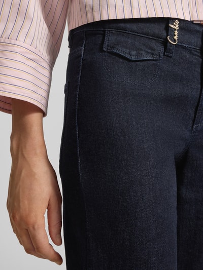 CAMBIO Regular Fit Bootcut Jeans aus Baumwoll-Mix Modell 'FABIENNE' Jeansblau 3
