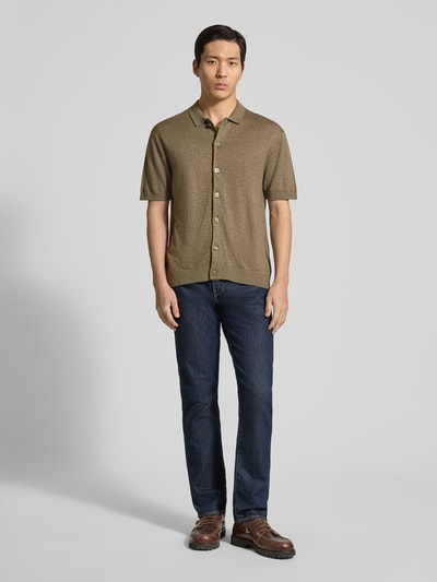Casual Friday Freizeithemd mit 1/2-Arm Modell 'BELLS' Schoko Melange 1
