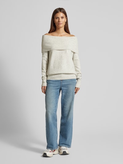 Tom Tailor Denim Weicher Pullover mit Carmen-Ausschnitt Beige 1