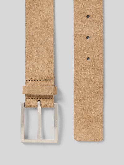 BOSS Gürtel aus Veloursleder Modell 'MIRTO' Beige 3