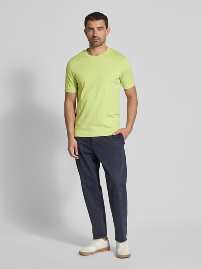 BOSS T-shirt met labelprint, model 'Thompson' Neon groen - 1