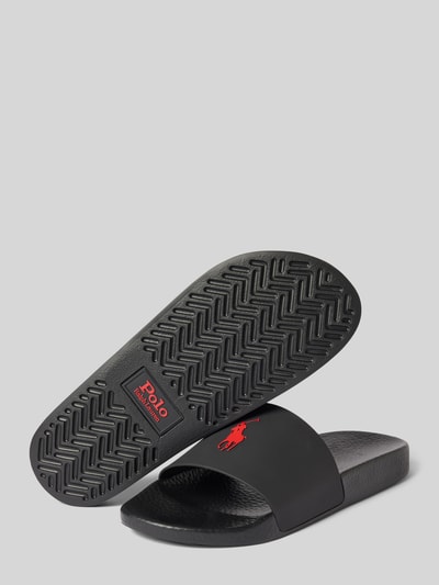 Polo Ralph Lauren Slides mit Label-Prägung Black 4