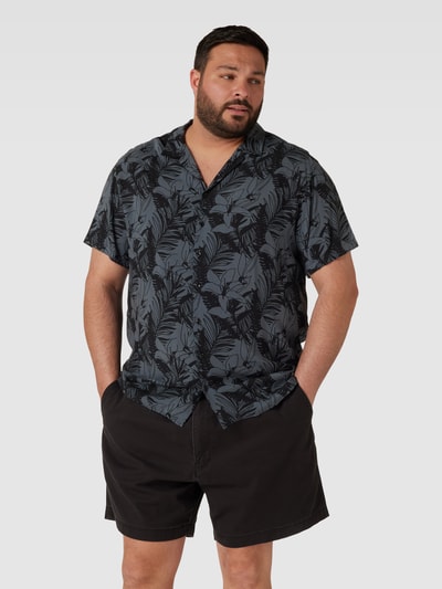 Jack & Jones Plus PLUS SIZE Freizeithemd mit Allover-Muster Dunkelgrau 4