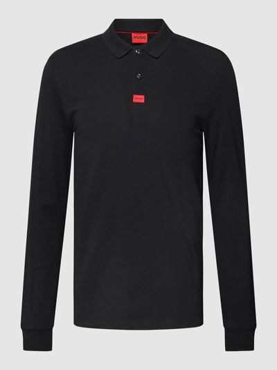 HUGO Poloshirt mit langen Ärmeln Modell 'Deresolo' Schwarz 2