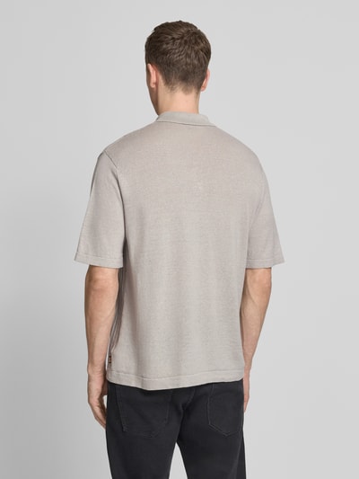 BOSS Orange Poloshirt aus Leinen-Baumwoll-Mix Modell 'AMICINO' Sand 5