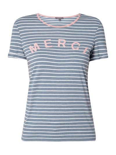 Montego T-Shirt mit Message-Print Rauchblau 2