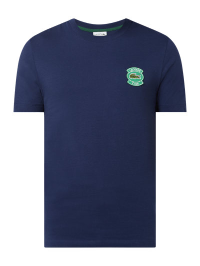 Lacoste T-shirt z o kroju regular fit z logo  Granatowy 2