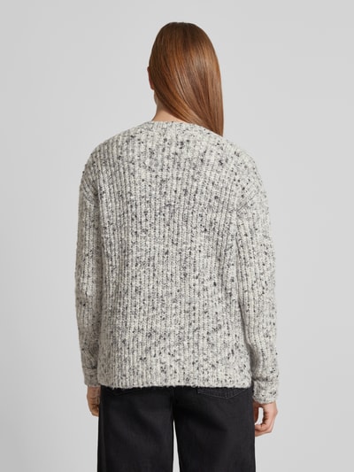 Christian Berg Woman Cardigan mit V-Ausschnitt Hellgrau Melange 5