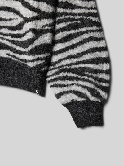 Garcia Strickpullover mit Rundhalsausschnitt und Label-Detail Black 2