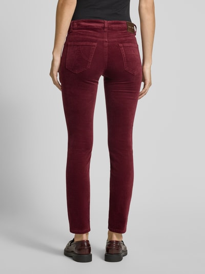 Marc Cain Skinny Fit Stoffhose mit Zier-Stitching Bordeaux 5
