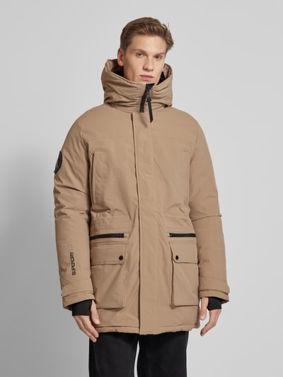 Superdry Parka met opstaande kraag Zand - 4