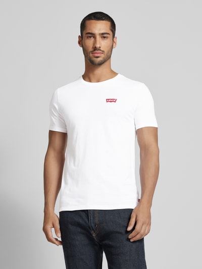 Levi's® T-shirt met labelprint in een set van 2 stuks Wit - 4