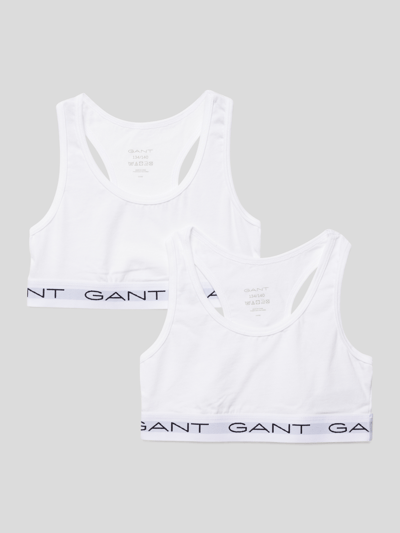 Gant Bustier mit Kontrast-Bund im 2er-Pack Weiss 1