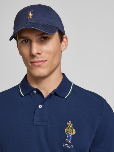 Polo Ralph Lauren Classic fit poloshirt met motief- en labelstitching Marineblauw - 3