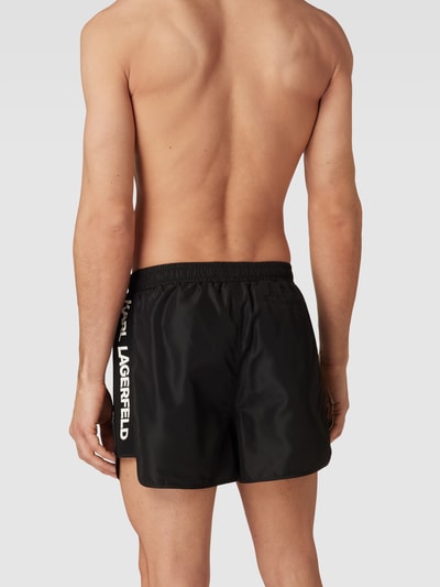 Karl Lagerfeld Beachwear Badehose mit Logo-Print Black 4