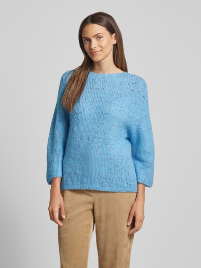 Rich & Royal Strickpullover mit Rundhalsausschnitt Hellblau 4