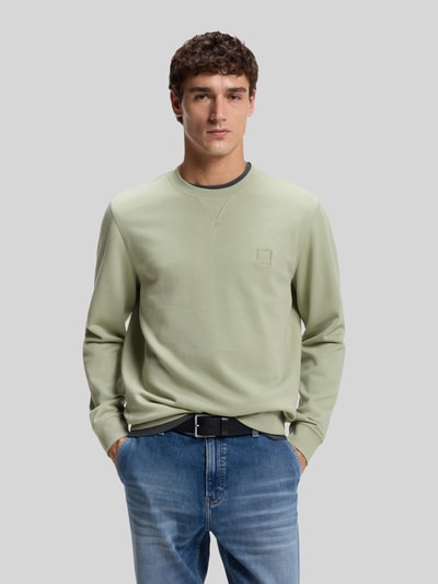 BOSS Orange Regular Fit Sweatshirt aus reiner Baumwolle Modell 'Westart' Lind 4