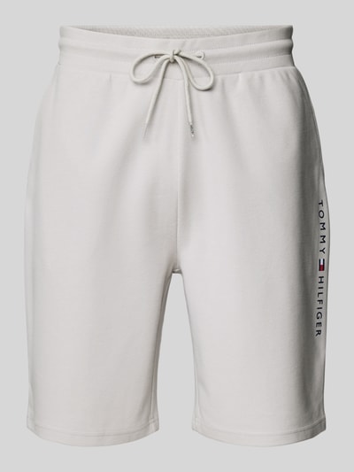 Tommy Hilfiger Sweatshorts mit Label-Print Hellgrau 2