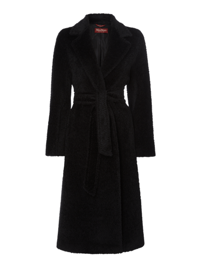 Max Mara Studio Wollmantel aus Alpaka-Schurwoll-Mix Modell 'Genarca' Black 1