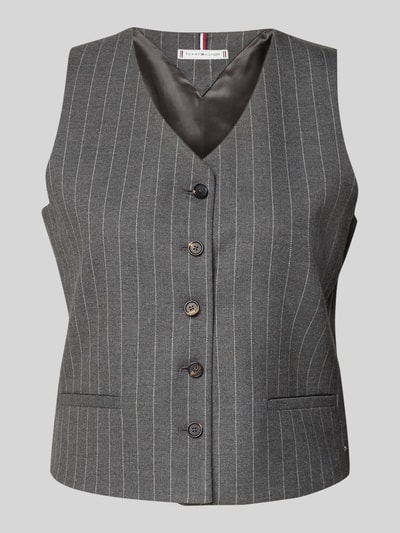 Tommy Hilfiger Shaped Fit Weste mit Viskose-Anteil Hellgrau 2
