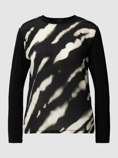 Weekend Max Mara Longsleeve mit Front-Print Modell 'CALAMAI' in blau Black 2