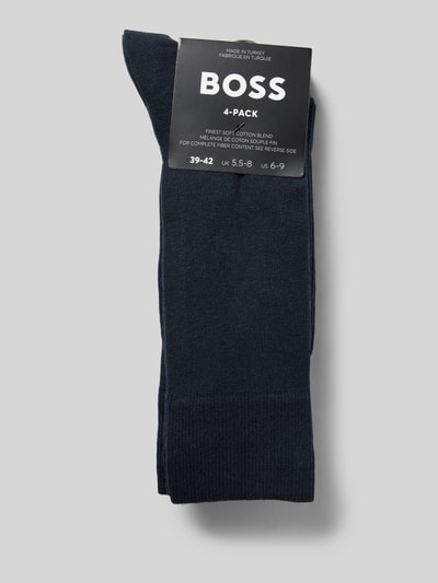 BOSS Socken mit Label-Print im 4er-Pack Dunkelblau 3