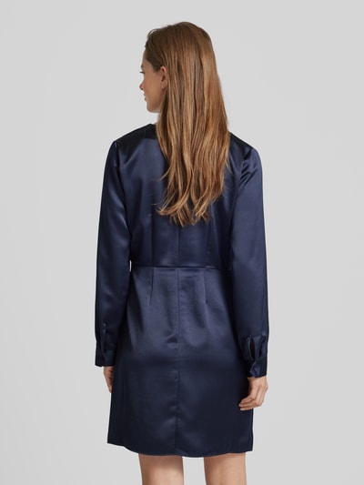 HUGO Jurk in wikkellook met labeldetail Marineblauw - 5