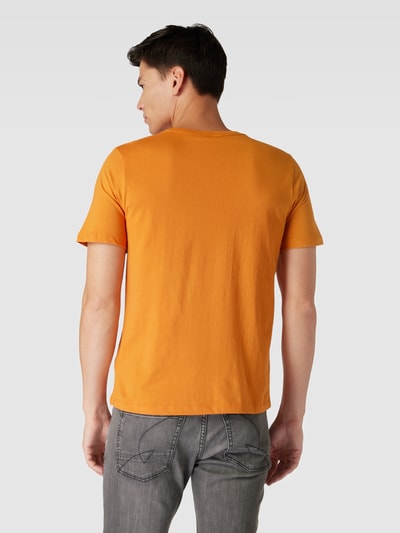 Lindbergh T-Shirt mit Label-Print Modell 'Copenhagen' Dunkelorange 5