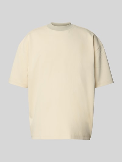 BOSS Orange Regular fit T-shirt van katoenmix Ecru - 2