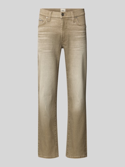 Brax Relaxed Fit Jeans aus Baumwoll-Mix Modell 'Clint' Beige 2