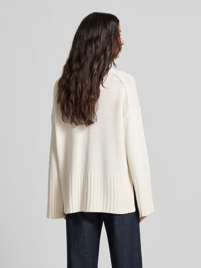 Barbour Comfort fit gebreide pullover van een mix van katoen en wol, model 'SERENA' Ecru - 5