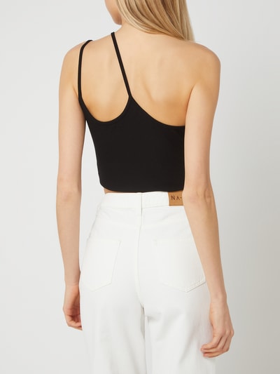 NA-KD Crop Top im One-Shouler-Look  Black 5